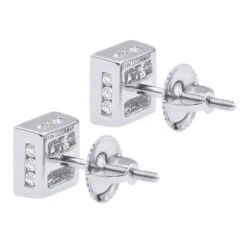 14K White Gold Princess Cut Diamond Stud Earrings For Men & Women 1 Carat 13 14K White Gold Princess Cut Diamond Stud Earrings For Men & Women 1 Carat -Its Hot Jewelry Shop 14k gold princess cut diamond stud earrings 092ct p 5681 back white