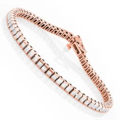 Women's 14K White Gold Princess Cut Diamond Tennis Bracelet 5 Carat -Its Hot Jewelry Shop 14k gold princess cut diamond tennis bracelet 5 carat p 254 ro
