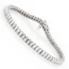 Women's 14K White Gold Princess Cut Diamond Tennis Bracelet 5 Carat
