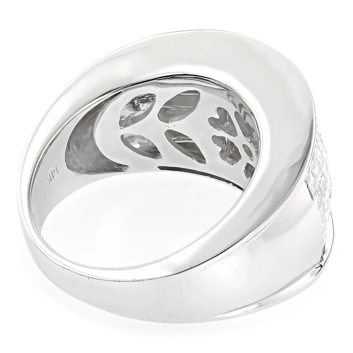 14K Yellow Gold Princess Cut Invisible Set Diamond Ring 3.16ct Wedding Band 6 14K Yellow Gold Princess Cut Invisible Set Diamond Ring 3.16ct Wedding Band - Image 4