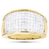 14K Yellow Gold Princess Cut Invisible Set Diamond Ring 3.16ct Wedding Band -Its Hot Jewelry Shop 14k gold princess cut invisible set diamond ring 316ct p 6673 ye
