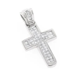 14K Yellow Gold Princess Diamond Cross Pendant 0.76ct 8 14K Yellow Gold Princess Diamond Cross Pendant 0.76ct -Its Hot Jewelry Shop 14k gold princess diamond cross pendant 076ct p 6610 wh