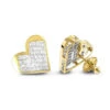 14K Yellow Gold Princess Diamond Heart Earrings 0.88ct -Its Hot Jewelry Shop 14k gold princess diamond heart earrings 088ct p 6337 ye