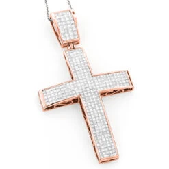 14K White Gold Princess Invisible Diamond Cross Pendant 7.53 9 14K White Gold Princess Invisible Diamond Cross Pendant 7.53 -Its Hot Jewelry Shop 14k gold princess invisible diamond cross pendant 753 p 35767 ro
