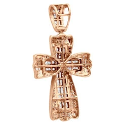 14K White Gold Princess & Round Diamond Cross Pendant 2.28ct 15 14K White Gold Princess & Round Diamond Cross Pendant 2.28ct -Its Hot Jewelry Shop 14k gold princess round diamond cross pendant 228ct p 6597 back rose 20220920