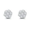 14K White Gold Prong Round Diamond Clusters Earrings 1ct Studs -Its Hot Jewelry Shop 14k gold prong round diamond clusters earrings 100ct p 5812 wh