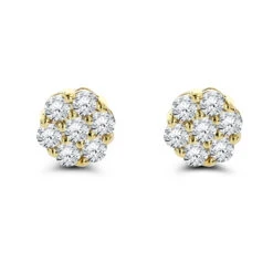 14K White Gold Prong Round Diamond Clusters Earrings 1ct Studs 9 14K White Gold Prong Round Diamond Clusters Earrings 1ct Studs -Its Hot Jewelry Shop 14k gold prong round diamond clusters earrings 100ct p 5812 ye
