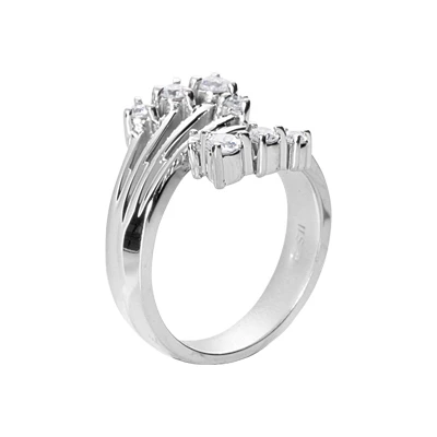 14K White Gold Right Hand Diamond Ladies Ring 0.42ct 5 14K White Gold Right Hand Diamond Ladies Ring 0.42ct - Image 3