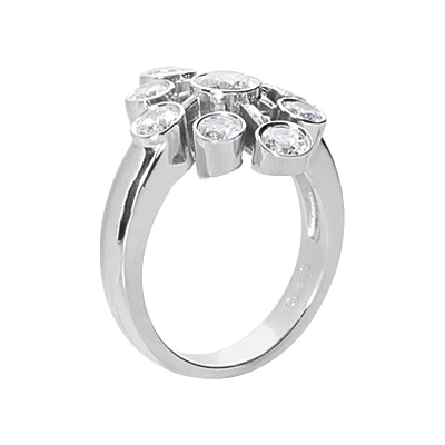 14K White Gold Right Hand Diamond Ladies Ring 0.75ct 5 14K White Gold Right Hand Diamond Ladies Ring 0.75ct - Image 3