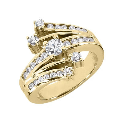 14K White Gold Right Hand Diamond Ladies Ring 0.79ct 4 14K White Gold Right Hand Diamond Ladies Ring 0.79ct - Image 2