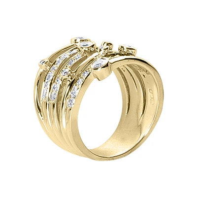 14K White Gold Right Hand Diamond Ladies Ring 1.23ct 6 14K White Gold Right Hand Diamond Ladies Ring 1.23ct - Image 4