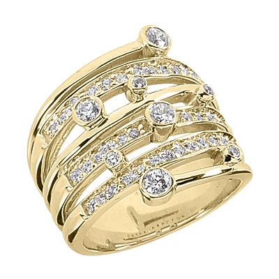 14K White Gold Right Hand Diamond Ladies Ring 1.23ct 4 14K White Gold Right Hand Diamond Ladies Ring 1.23ct - Image 2