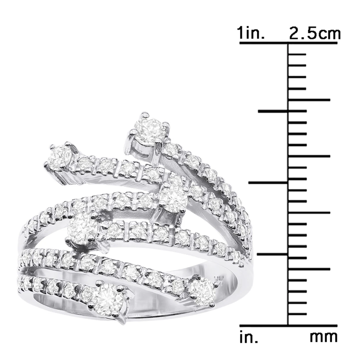 14K White Gold Right Hand Diamond Ring 0.94ct 10 14K White Gold Right Hand Diamond Ring 0.94ct - Image 8