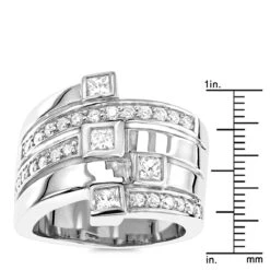 14K White Gold Right Hand Diamond Ring 1.16ct -Its Hot Jewelry Shop 14k gold right hand diamond ring 116ct p 29762 rulerwh