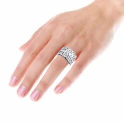 Unique 14K White Gold Right Hand Diamond Ring For Women 3.01ct By Luxurman -Its Hot Jewelry Shop 14k gold right hand diamond ring 301ct p 29764 bodwh