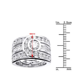 Unique 14K White Gold Right Hand Diamond Ring For Women 3.01ct By Luxurman -Its Hot Jewelry Shop 14k gold right hand diamond ring 301ct p 29764 rulerwh
