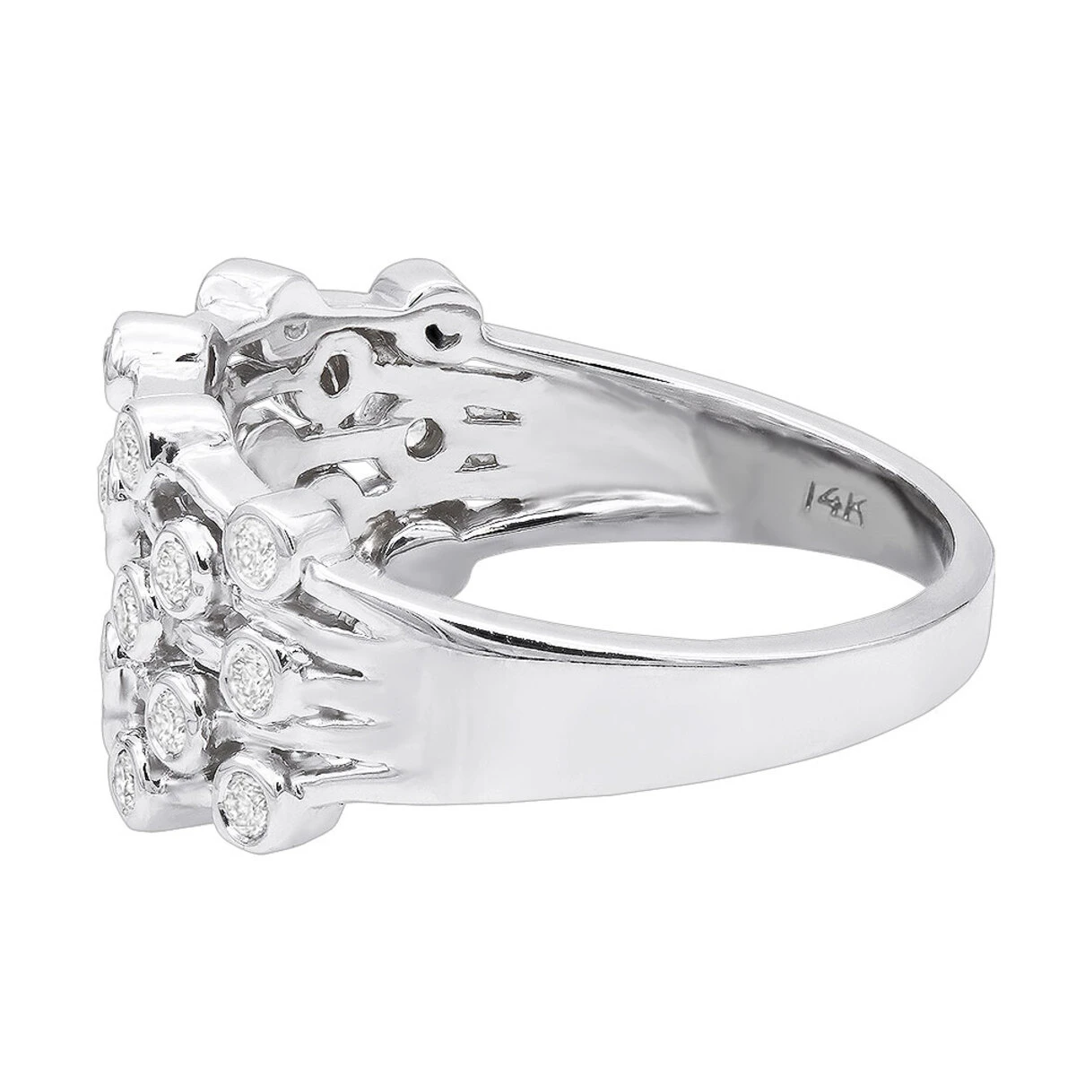 14K White Gold Right Hand Ladies Diamond Ring 0.46ct 6 14K White Gold Right Hand Ladies Diamond Ring 0.46ct - Image 4