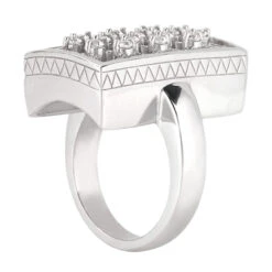 14K White Gold Right Hand Ladies Diamond Ring 0.51ct 6 14K White Gold Right Hand Ladies Diamond Ring 0.51ct -Its Hot Jewelry Shop 14k gold right hand ladies diamond ring 051ct p 29715 back white