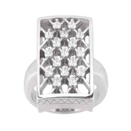 14K White Gold Right Hand Ladies Diamond Ring 0.51ct 3 14K White Gold Right Hand Ladies Diamond Ring 0.51ct