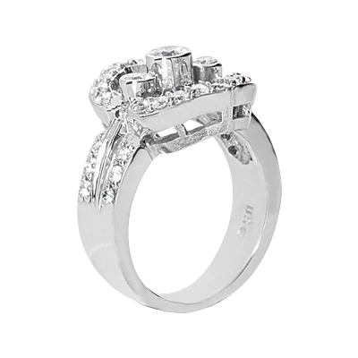 14K White Gold Right Hand Ladies Diamond Ring 0.80ct 5 14K White Gold Right Hand Ladies Diamond Ring 0.80ct - Image 3
