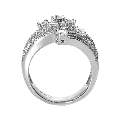 14K White Gold Right Hand Ladies Diamond Ring 0.94ct 5 14K White Gold Right Hand Ladies Diamond Ring 0.94ct - Image 3