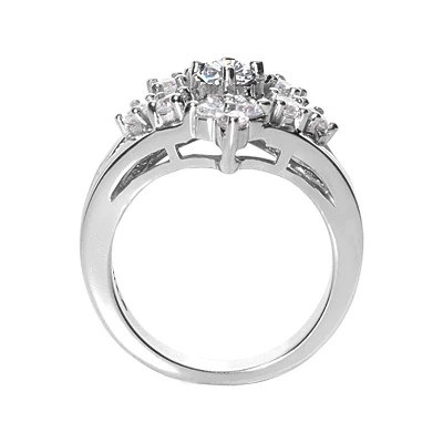 14K White Gold Right Hand Ladies Diamond Ring 0.95ct 5 14K White Gold Right Hand Ladies Diamond Ring 0.95ct - Image 3