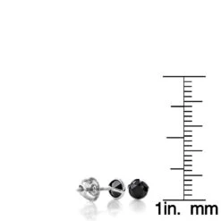 14K White Gold Round Black Diamond Stud Earrings Bezel 1/2ct -Its Hot Jewelry Shop 14k gold round black diamond stud earrings bezel 12ct p 6224 rulerwh