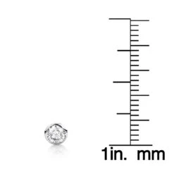 14K White Gold Round Diamond Bezel Stud Earrings 0.25ct -Its Hot Jewelry Shop 14k gold round diamond bezel stud earrings 025ct p 5656 ruler