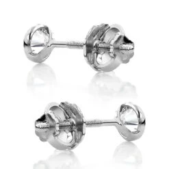 14K White Gold Round Diamond Bezel Stud Earrings 0.40ct -Its Hot Jewelry Shop 14k gold round diamond bezel stud earrings 040ct p 6936 backwh