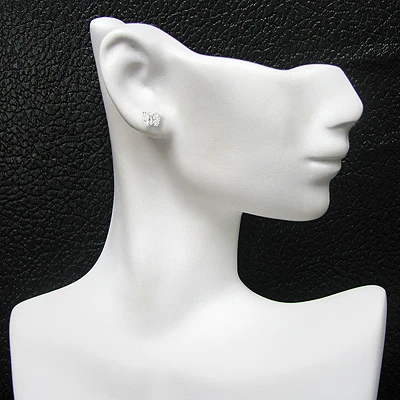 14K White Gold Round Diamond Butterfly Earrings For Women 0.50ct 5 14K White Gold Round Diamond Butterfly Earrings For Women 0.50ct - Image 3