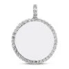 14K White Gold Round Diamond Circle Pendant 0.40ct -Its Hot Jewelry Shop 14k gold round diamond circle pendant 040ct p 27301 white 20220426