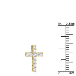 14K Yellow Gold Round Diamond Cross Necklace 0.33ct -Its Hot Jewelry Shop 14k gold round diamond cross necklace 033ct p 26523 rulerye