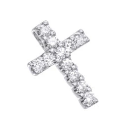 14K Yellow Gold Round Diamond Cross Necklace 0.33ct -Its Hot Jewelry Shop 14k gold round diamond cross necklace 033ct p 26523 wh