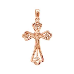 14K White Gold Round Diamond Cross Necklace 0.70ct 15 14K White Gold Round Diamond Cross Necklace 0.70ct -Its Hot Jewelry Shop 14k gold round diamond cross necklace 070ct p 26525 backro