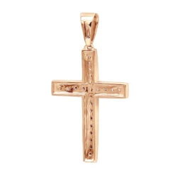 14K White Gold Round Diamond Cross Necklace 1.36ct -Its Hot Jewelry Shop 14k gold round diamond cross necklace 136ct p 26526 backro