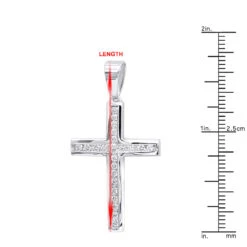 14K White Gold Round Diamond Cross Necklace 1.36ct -Its Hot Jewelry Shop 14k gold round diamond cross necklace 136ct p 26526 rulerwh