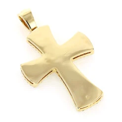 14K Yellow Gold Round Diamond Cross Pendant 1.2ct 11 14K Yellow Gold Round Diamond Cross Pendant 1.2ct -Its Hot Jewelry Shop 14k gold round diamond cross necklace 141ct p 26530 backye