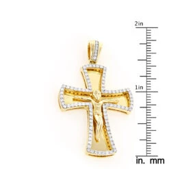 14K Yellow Gold Round Diamond Cross Pendant 1.2ct 13 14K Yellow Gold Round Diamond Cross Pendant 1.2ct -Its Hot Jewelry Shop 14k gold round diamond cross necklace 141ct p 26530 rulerye