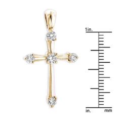 14K White Gold Round Diamond Cross Pendant 0.33ct 17mm 5 Stones 16 14K White Gold Round Diamond Cross Pendant 0.33ct 17mm 5 Stones -Its Hot Jewelry Shop 14k gold round diamond cross pendant 030ct p 26552 rulerye