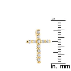 14K Yellow Gold Round Diamond Cross Pendant 0.33ct 14mm 11 14K Yellow Gold Round Diamond Cross Pendant 0.33ct 14mm -Its Hot Jewelry Shop 14k gold round diamond cross pendant 033ct p 26547 rulerye