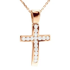 14K White Gold Round Diamond Cross Pendant 0.48ct -Its Hot Jewelry Shop 14k gold round diamond cross pendant 048ct p 26519 rose 20221011 20221027
