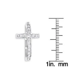 14K White Gold Round Diamond Cross Pendant By Luxurman 0.59ct 13 14K White Gold Round Diamond Cross Pendant By Luxurman 0.59ct -Its Hot Jewelry Shop 14k gold round diamond cross pendant 059ct p 26564 rulerwh
