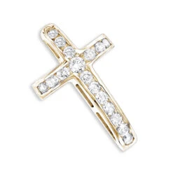 14K White Gold Round Diamond Cross Pendant By Luxurman 0.59ct 9 14K White Gold Round Diamond Cross Pendant By Luxurman 0.59ct -Its Hot Jewelry Shop 14k gold round diamond cross pendant 059ct p 26564 ye
