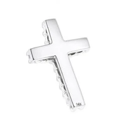 14K White Gold Round Diamond Cross Pendant 1.2ct -Its Hot Jewelry Shop 14k gold round diamond cross pendant 120ct p 26568 backwh