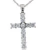 14K White Gold Round Diamond Cross Pendant 1.32ct 11 Diamonds 1 14K White Gold Round Diamond Cross Pendant 1.32ct 11 Diamonds -Its Hot Jewelry Shop 14k gold round diamond cross pendant 132ct p 26501 white 20220426