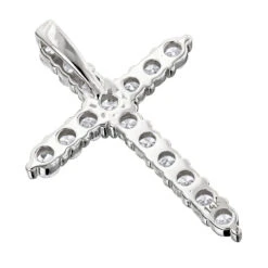 14K White Gold Round Diamond Cross Pendant 1.38ct 10 14K White Gold Round Diamond Cross Pendant 1.38ct -Its Hot Jewelry Shop 14k gold round diamond cross pendant 138ct p 6570 backwh