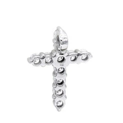 14K White Gold Round Diamond Cross Pendant 1.65ct -Its Hot Jewelry Shop 14k gold round diamond cross pendant 165ct p 26510 backwh