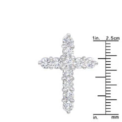 14K White Gold Round Diamond Cross Pendant 1.65ct -Its Hot Jewelry Shop 14k gold round diamond cross pendant 165ct p 26510 rulerwh