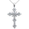 14K White Gold Round Diamond Cross Pendant 1.81ct -Its Hot Jewelry Shop 14k gold round diamond cross pendant 181ct p 26565 white 20220426