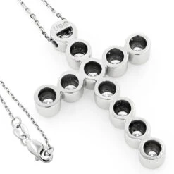 Large 14K Yellow Gold Round Diamond Cross Pendant For Men 2.75ct 11 Large 14K Yellow Gold Round Diamond Cross Pendant For Men 2.75ct -Its Hot Jewelry Shop 14k gold round diamond cross pendant 275ct p 26515 backwh